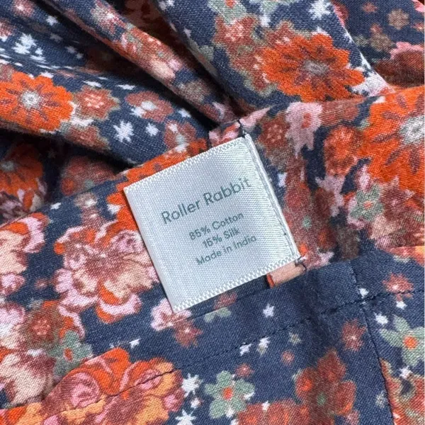 Roller Rabbit Ettiene Misa Floral Shirt Silk Blend M - Image 5