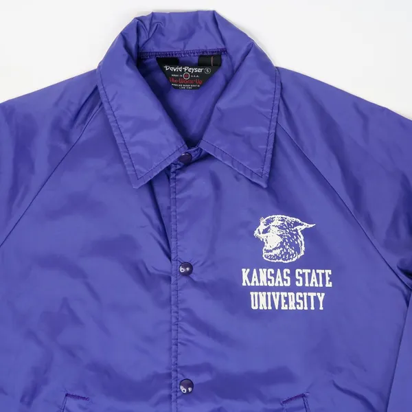 Vintage 80s David Peyser Kansas State Wildcats Windbreaker - Image 4