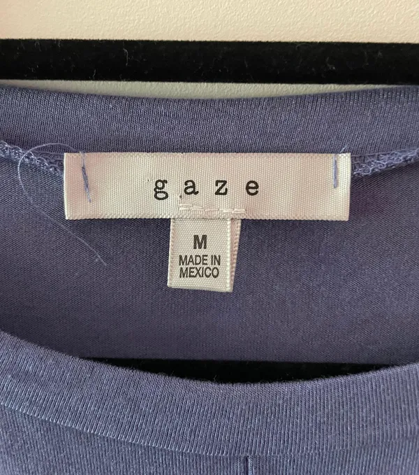 Purple Cropped Shirt Size M - Image 3