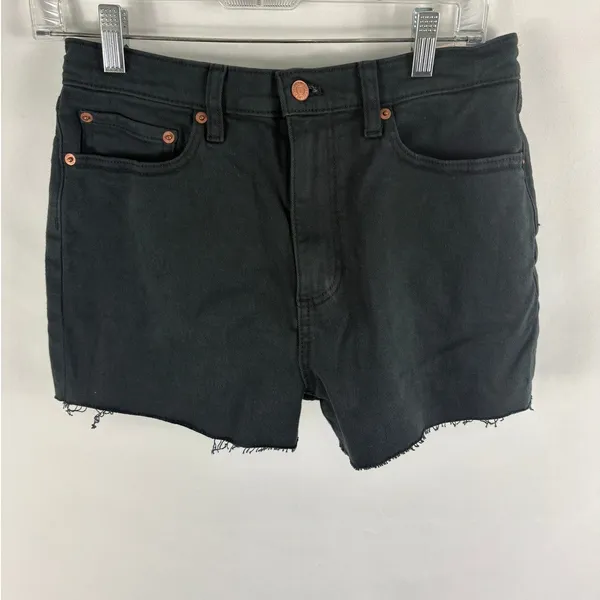NWT VS Pink Black High Waisted Cut off Shorts Size 28 - Image 2
