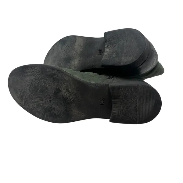 Miz Mooz Sunny Green Leather‎ Ankle Booties Boots Ruched Zip EU 36 US 6 Womens - Image 14