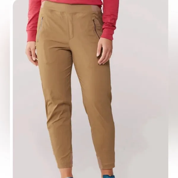 Athleta Trekkie‎ North Big Sur Brown Jogger Rip Stop Outdoor Activewear Pants - Image 3