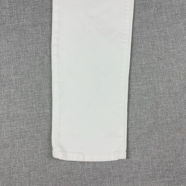 Gap Girlfriend Jeans Womens 25 White Mid Rise Relaxed Ankle Stretch Denim Casual - Image 2