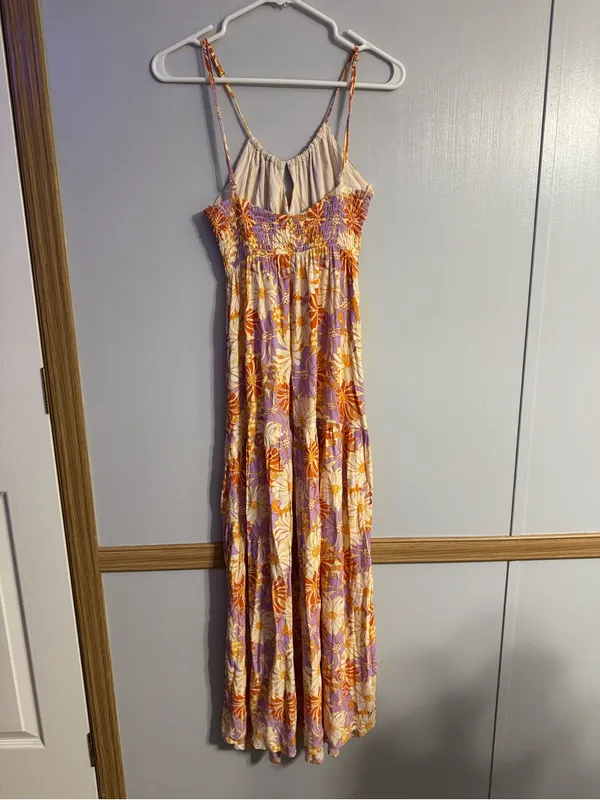 l*space Gemma Wavy Daisy Floral Print Midi Dress Size Small - Image 4