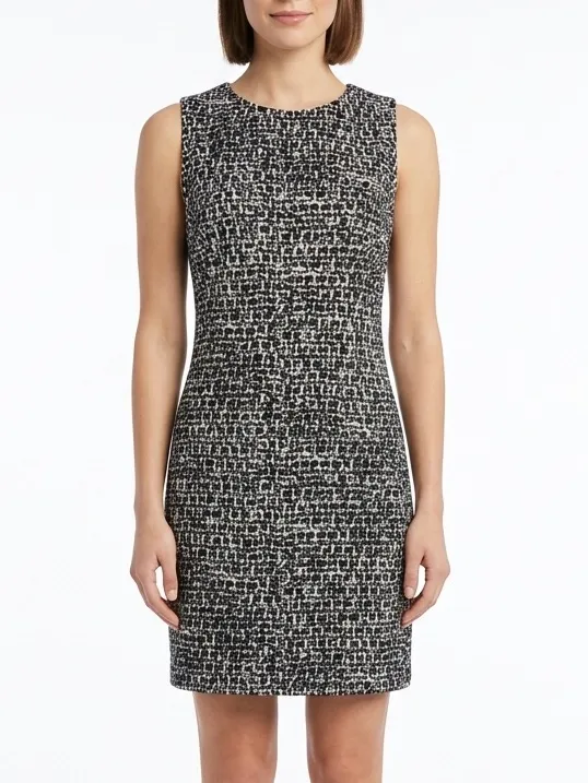Michael Kors Y2K Office Siren Tweed Shift Dress Corporate Core Dark Academia MP - Image 6