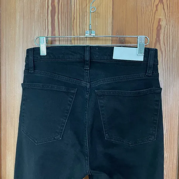 RE/DONE 70s High Rise Stove Pipe Washed Noir Black Raw Hem Jeans 26💛🎀 - Image 8