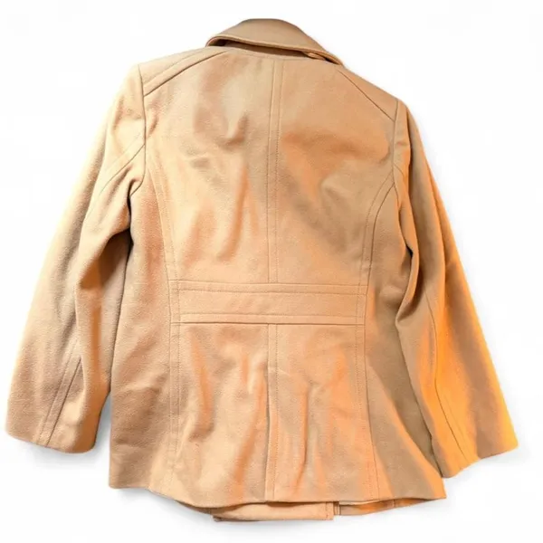 J.Crew Camel Wool Blend Double Breasted Peacoat Thinsulate Women’s Small - Image 2
