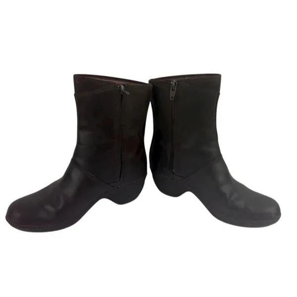 *Merrell Emma Boots Womens 6 Brown Brunette Leather Comfort Mid Calf Zip Winter - Image 10