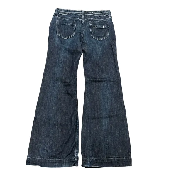 Banana Republic Urban Flared Leg Jeans Dark Wash Indigo Blue 583124 Y2K Boho - Image 4