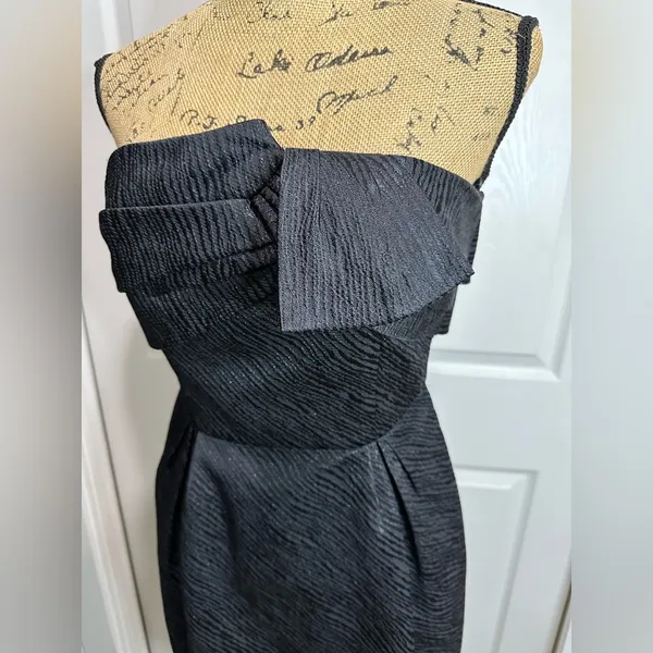 BCBGeneration Strapless Black Cocktail Dress | Size 4 - Image 4