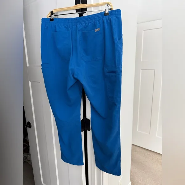 Figs scrubs pocket Blue pants‎ tech yola skinny - Image 3