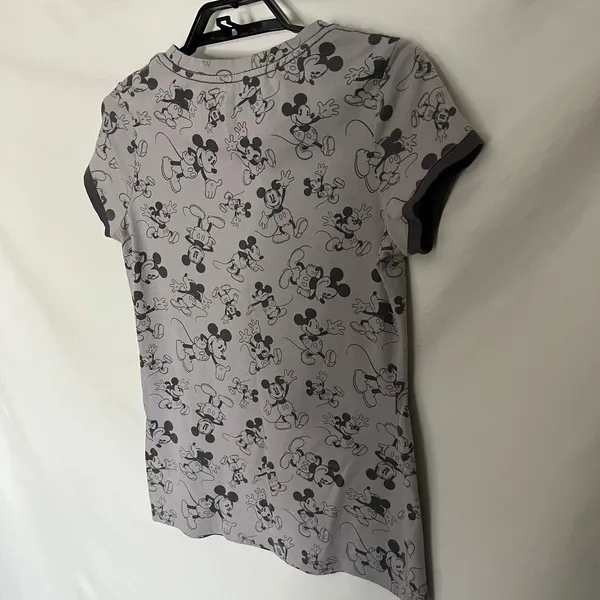 Disney Parks Mickey Mouse Y2K Womens TShirt Top Size S Gray Short Sleeve Cartoon - Image 8
