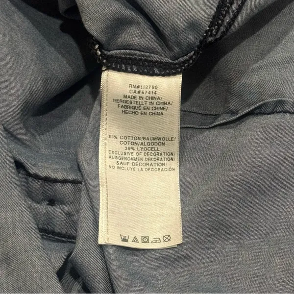 True Religion Y2K Button Front Chambray Western Rodeo‎ Top Size XS - Image 8