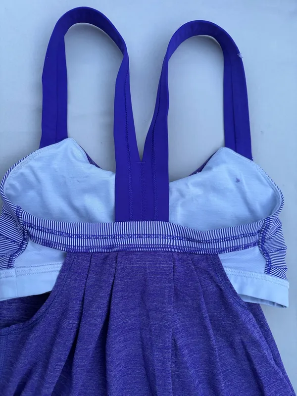 Lululemon Rest Less Tank Top Heather Bruised Berry Wee Striped Women’s Size 2 - Image 7