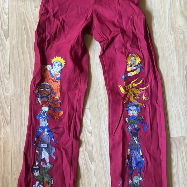Red Naruto Anime Character Pants - Image 2