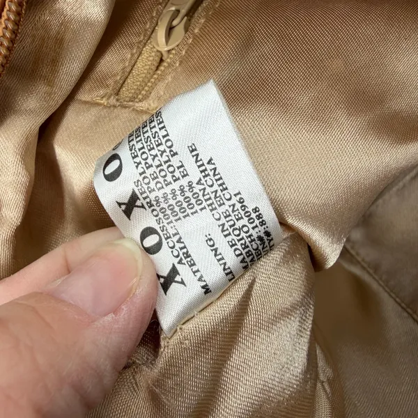 Vintage Y2K XOXO Monogram Satchel Bag Beige‎ Brown Studded Barrel Purse - Image 8