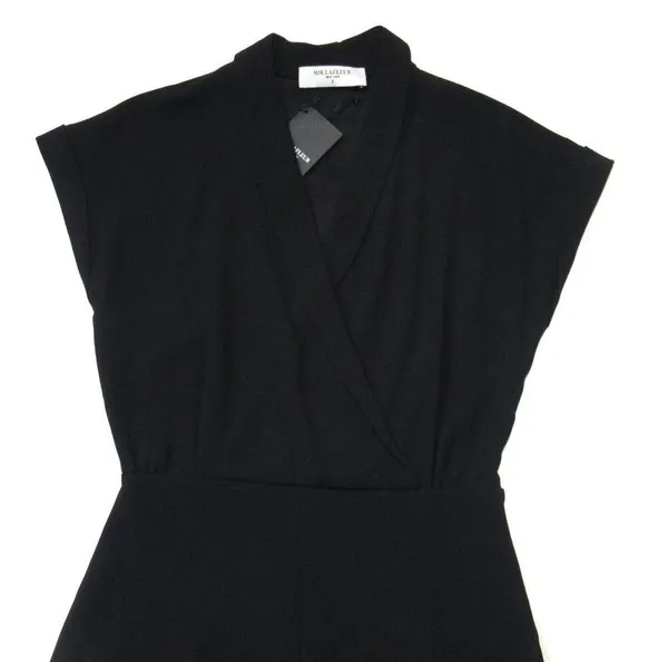 NWT MM. Lafleur Tory 3.0 in Black Crepe Collared V-neck Sheath Dress 6 - Image 3