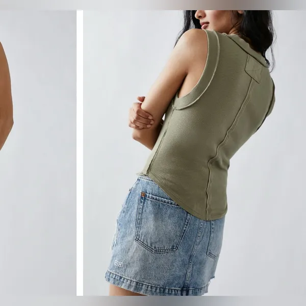 NWOT Free People We The Free Kate Tank - willow green - medium - Image 5