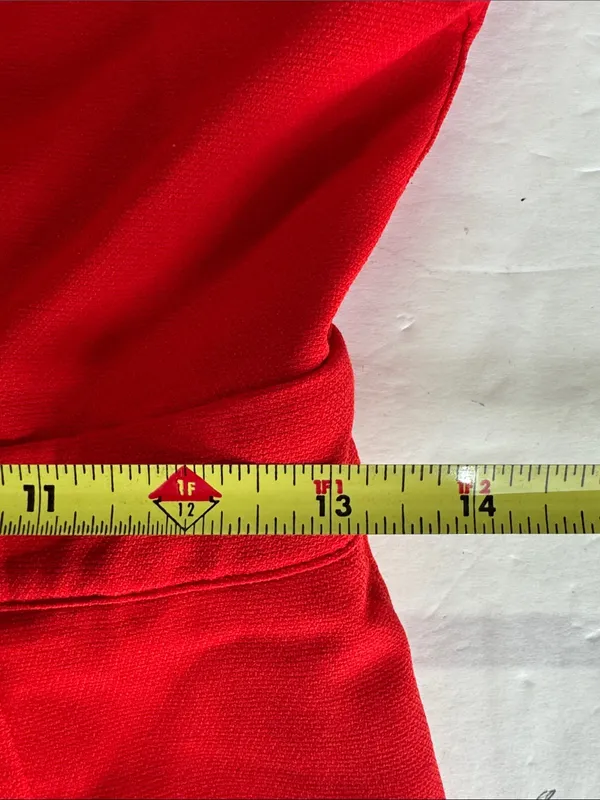 entro Vibrant Red Jumpsuit wide leg new bow cut out holiday M event party HOCO - Image 14