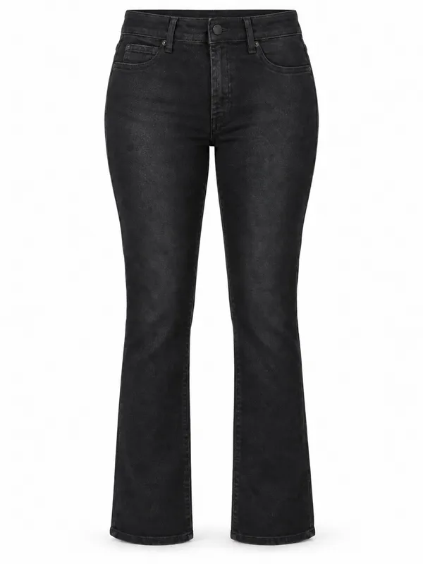 7 For All Mankind Black Sparkle Bootcut Jeans Women’s Size 29 Coated - Image 2