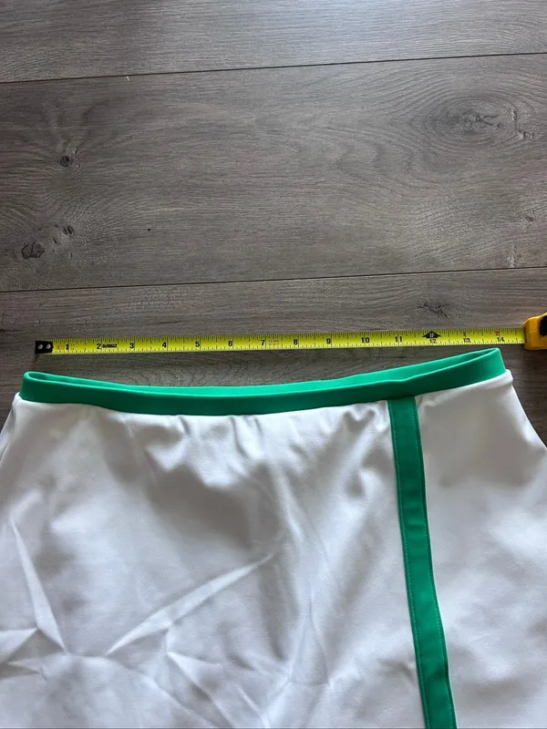 J. Crew Cloudstretch Wrap Tennis Skirt Skort Size s White Green Pickleball BP01 - Image 3