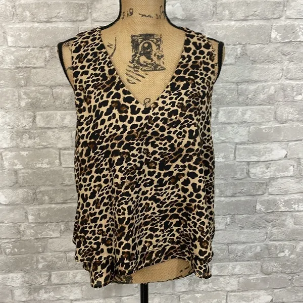 Zara Leopard Print Blouse Tank Top - Image 2