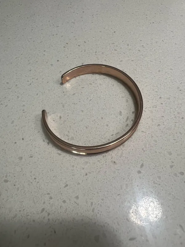 Rose Gold Stainless Steel Adjustable Hair Tie Holder Bracelet Bangle - Image 3