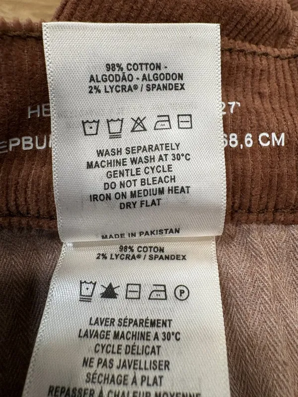 🌟 Dl1961 🌟 Hepburn Wide Leg 27" High Rise Corduroy Stretch Jeans Brown Sz 26 - Image 14