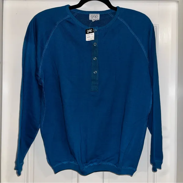 NWT 80’s Vintage Shoulder Pads Gap Crewneck Snap Sweatshirt - Image 13