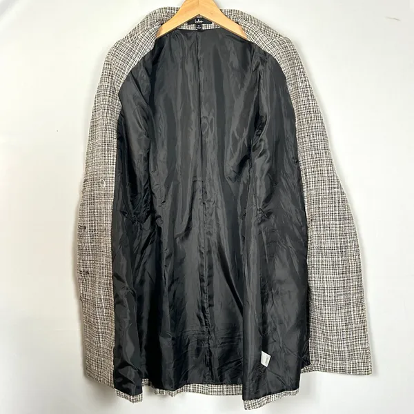 Lulus Double Breasted Tweed Coat Womens Medium Wool Blend‎ Brown Plaid Academia - Image 8