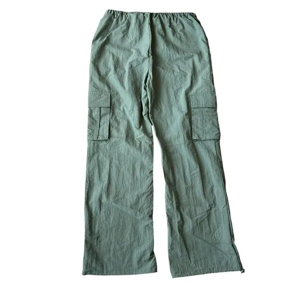 Le Lis Women’s M Baggy Cargo Pants Sage Green Pull‎ On Gorpcore Y2K Streetwear - Image 5