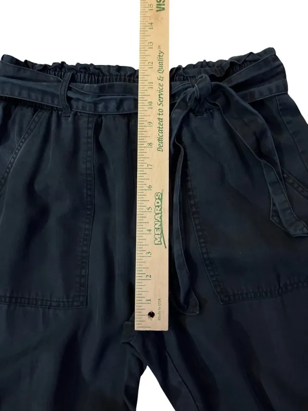 Abercrombie & Fitch Women’s S Navy Paperbag Jogger Pants Used Blue Lyocell - Image 16