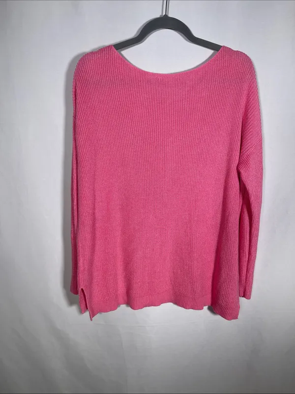 Lauren Ralph Lauren Womens Boatneck Pink Sweater Blouse Small - Image 4