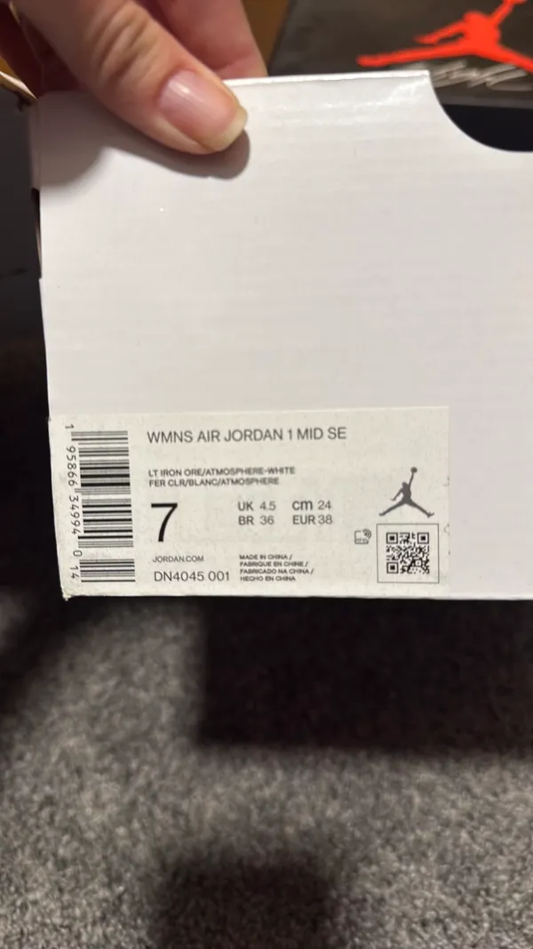 Air Jordan 1 Mid SE Lt Iron Ore/Atmosphere White - Image 8