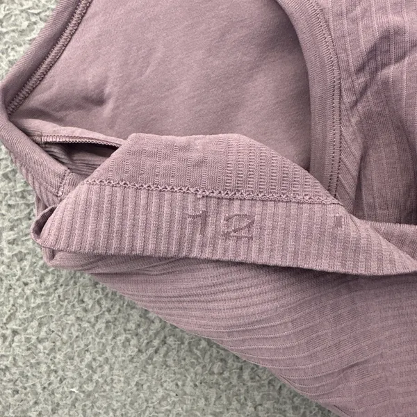 Lululemon Ebb to Street Cropped Racerback Tank Top Lavender Lux Women's 12 - Image 5