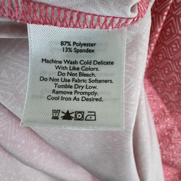 Eddie Bauer Pink White Lightweight‎ Sleeveless Collared Pullover Polo Size XS - Image 5