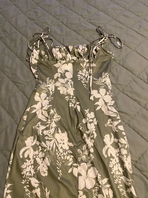 Maxi Floral Dress Green - Image 3