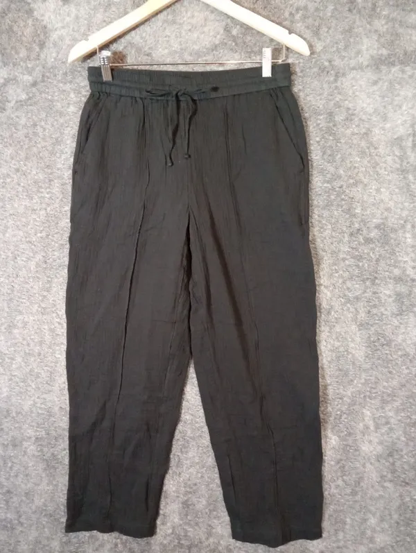 J. Crew Seaside Pants In Soft Gauze Ankle Cotton Pull On Coastal Lagenlook S - Image 4