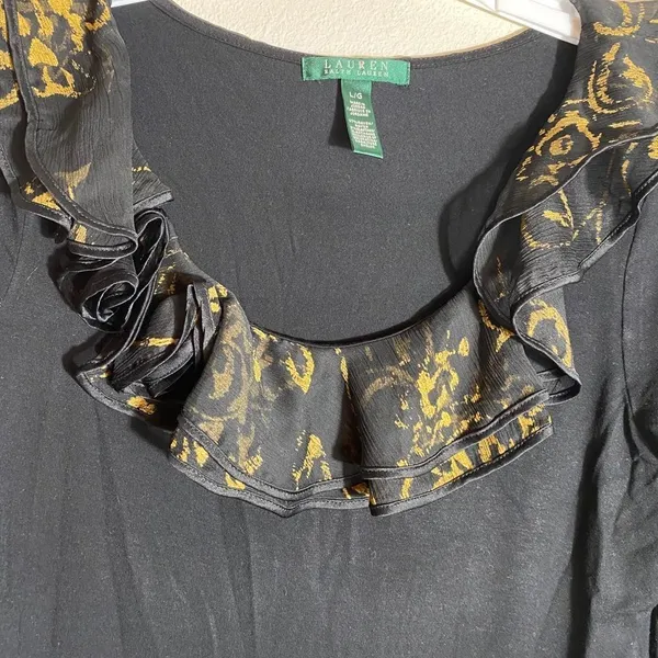 Vintage Lauren Ralph Lauren Black Top - Image 5