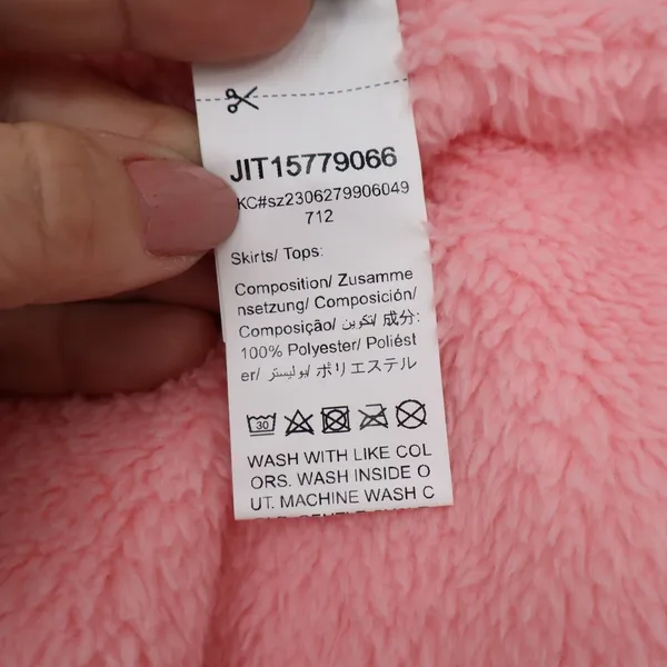 SHEIN Pink Faux Fur Mini Skirt XS Fuzzy Plush Elastic Waist - Image 4