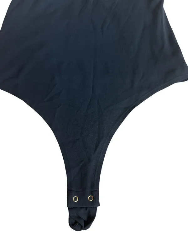 InLyric Strapless Jersey Knit Bodysuit All Black Layering Stretch Size Medium - Image 4