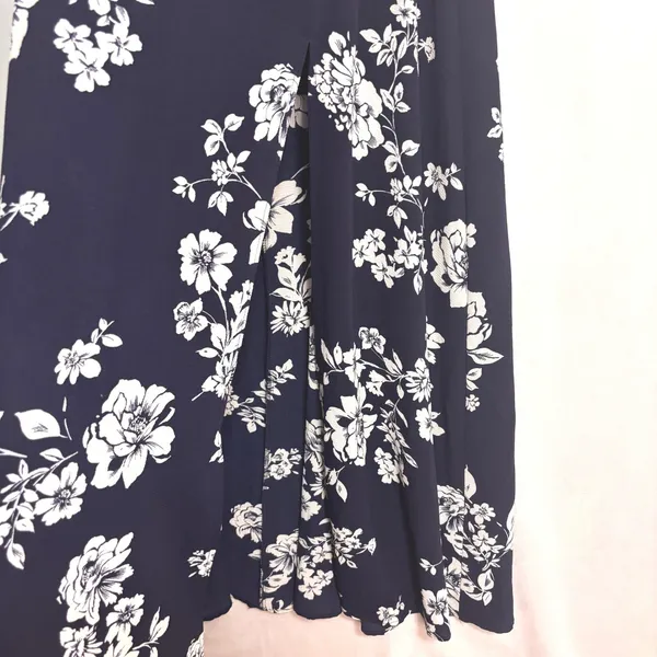 Premier Amore Floral Maxi Dress Womens L Navy Wedding Elegant Cocktail Party‎ - Image 3