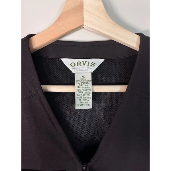 Orvis Womens Black Utility Technical‎ Vest Zip Front Pockets Size XS - Image 2