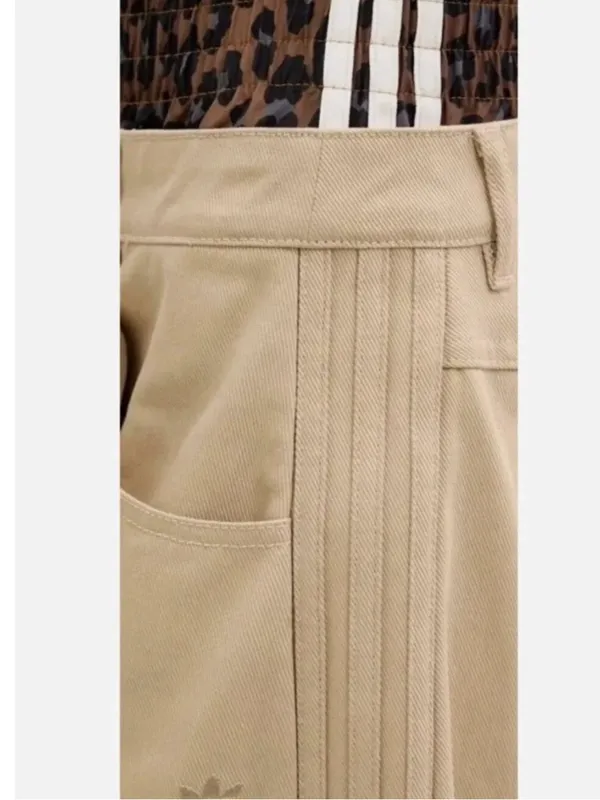 NWT Adidas Women's Firebird Utility Jort Short Stone Khaki JX8762 SZ-4 - Image 4