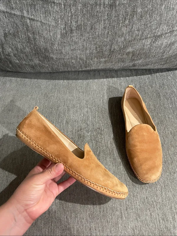 Veronica Beard Jaide Suede Moccasin Loafer in Pecan Size 9.5M - Image 2