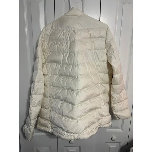 Eddie Bauer Puffer Jacket EB650 White Down Insulated Quilted Gorpcore L - Image 8