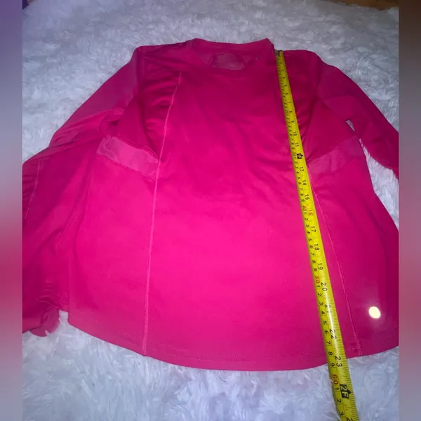 Layer8 hot pink quick dry long sleeve tee with mesh shirt top woman’s large - Image 6