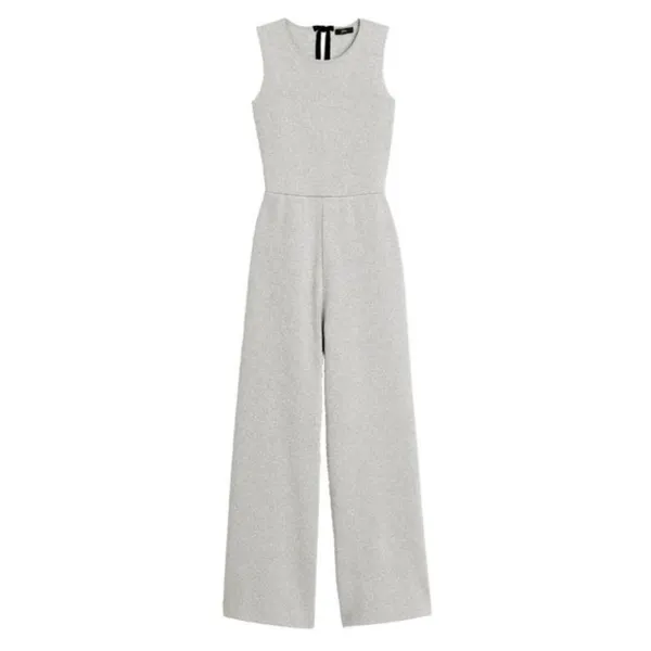 NWT J.Crew Sleeveless Lurex Jumpsuit in Silver Metallic Velvet Tie Jumper S $188 - Image 6