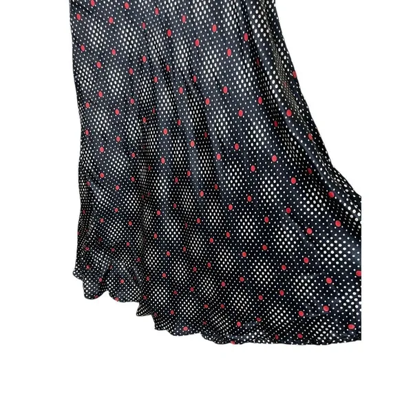 Salaam Black Red Polka Dot Maxi Skirt Size Small‎ - Image 3