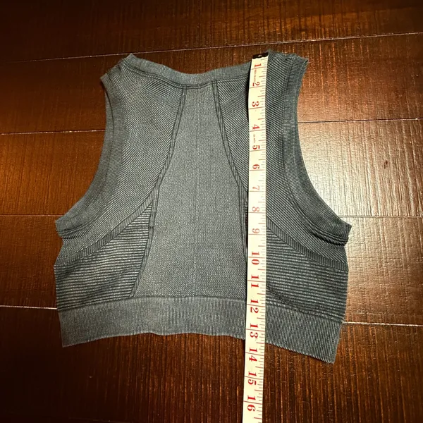 Offline by Aerie Seamless Ribbed‎ Crop Top Tank Washed Black Medium Support M - Image 3